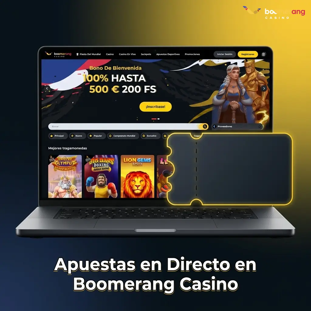 Apuestas en directo Boomerang Casino: fútbol, baloncesto, tenis y más con cuotas en tiempo real y cash out