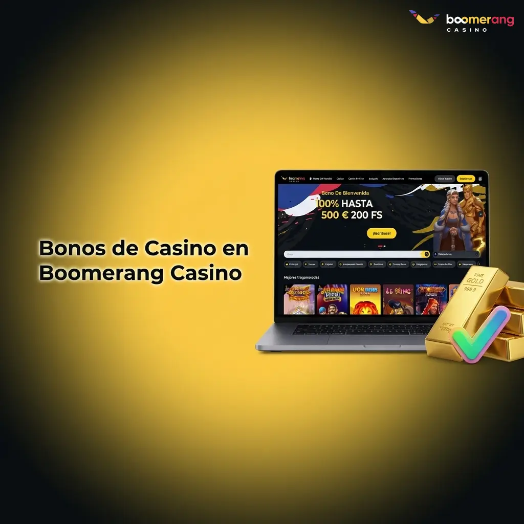 Bonos de casino en Boomerang Casino: bienvenida, cashback, giros gratis y torneos de slots con premios en efectivo