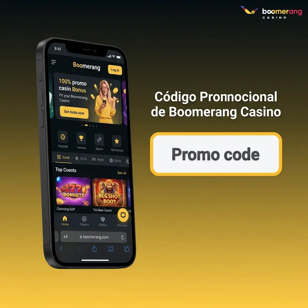 Código promocional Boomerang Casino: bono bienvenida 100% hasta 500 EUR y 200 giros gratis con BOOMBIEN