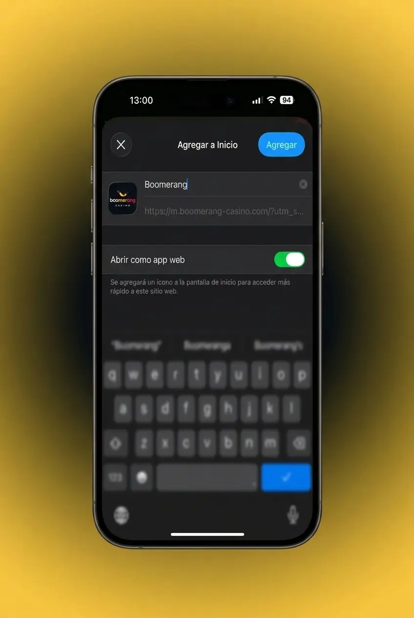 Guía para instalar Boomerang Casino como PWA en iPhone e iPad desde Safari en 4 pasos
