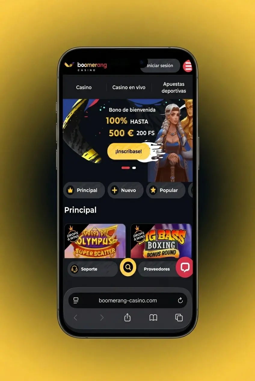 Instalación de Boomerang Casino como PWA en iPhone e iPad desde Safari sin App Store