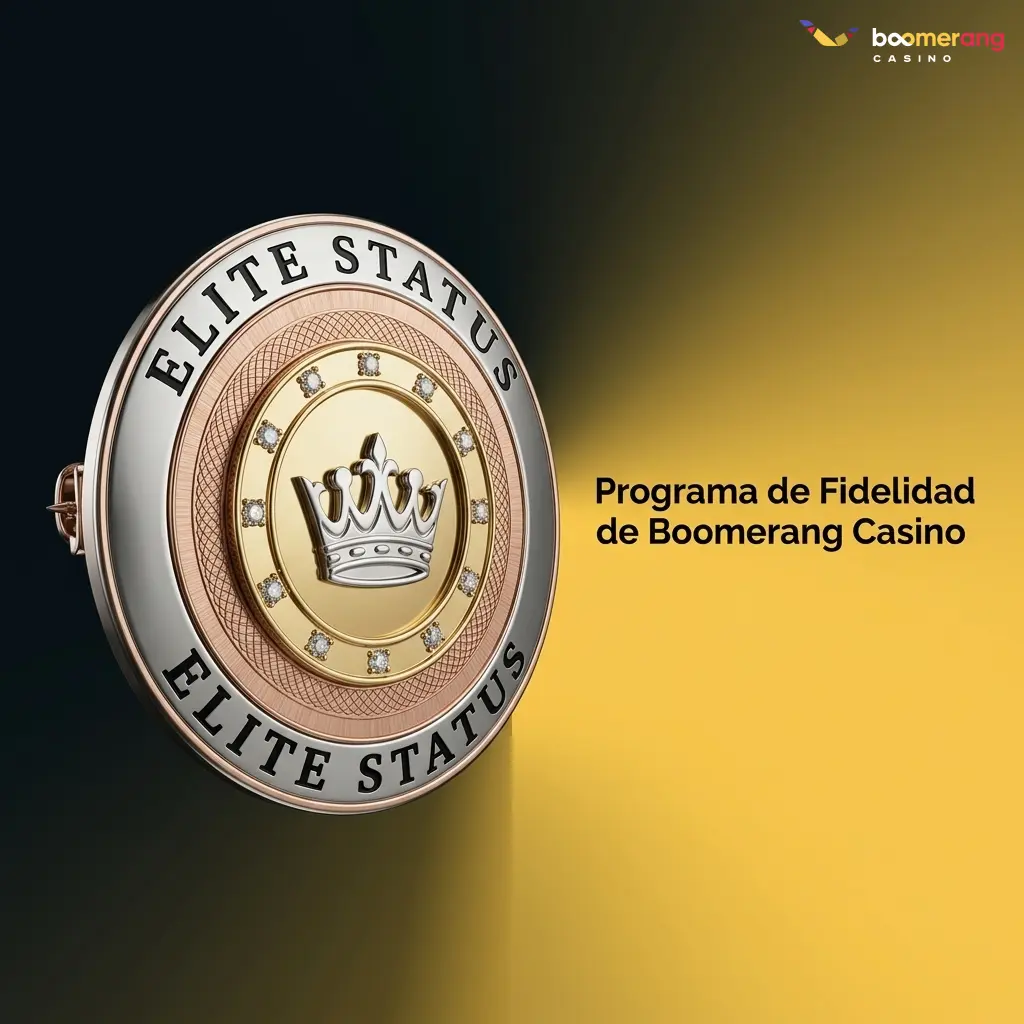 Programa de fidelidad por niveles de Boomerang Casino con cashback, puntos canjeables y beneficios exclusivos por rango