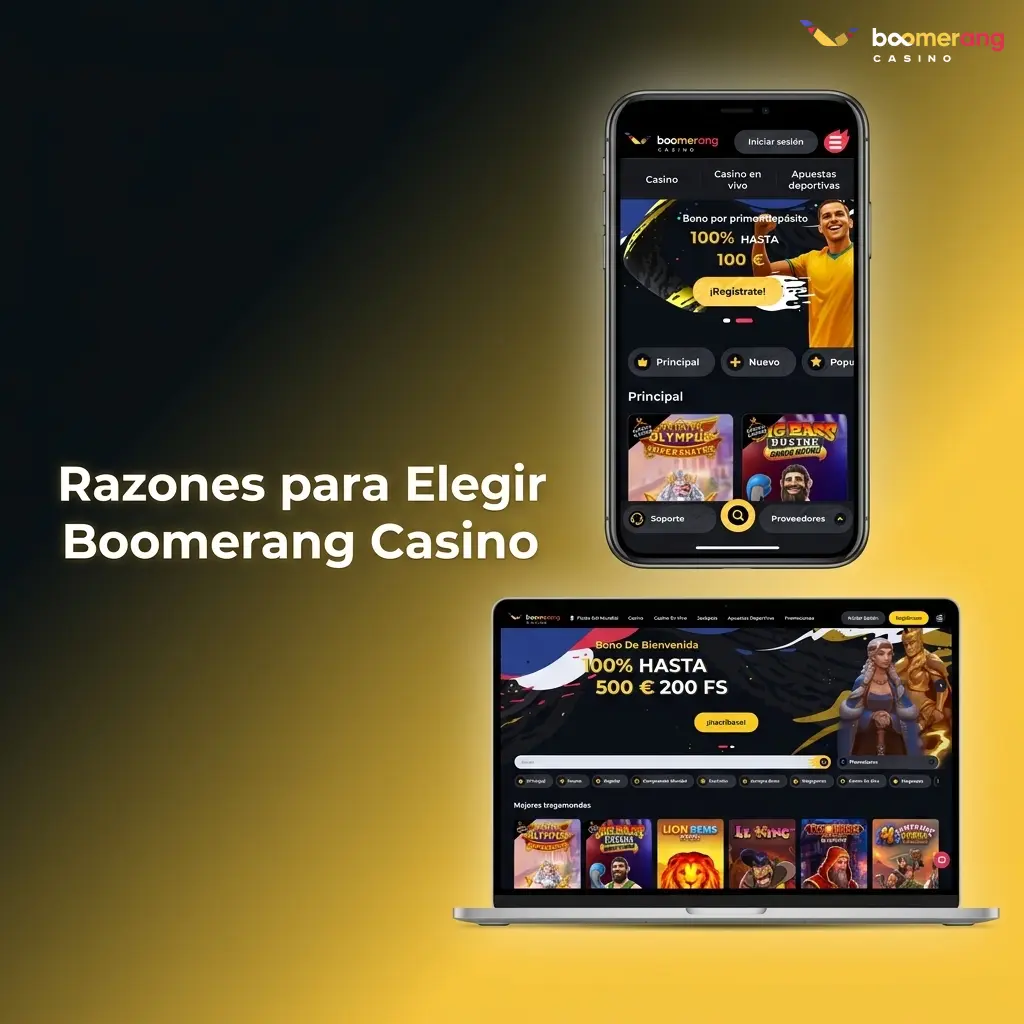 Boomerang Casino: apuestas deportivas, casino en vivo y ciberdeportes con bono de bienvenida y soporte en español